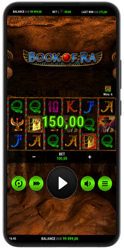 Book of Ra galary screan jakpot