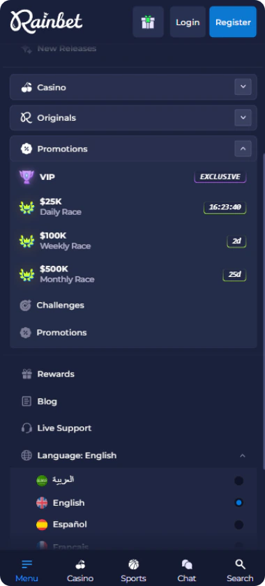 Rainbet bonus